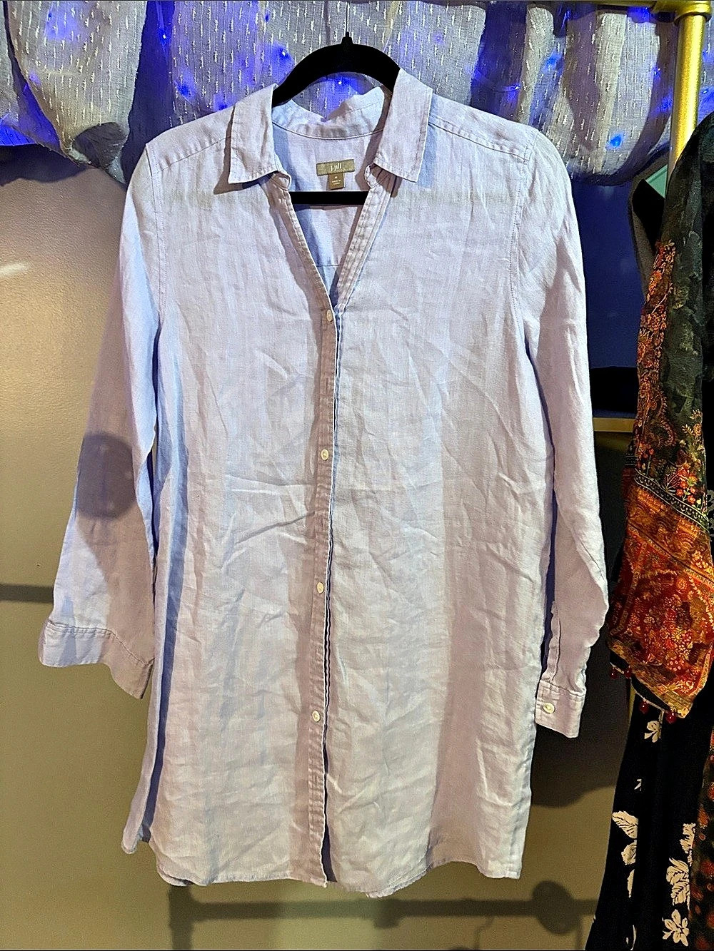 J. Jill Easy Linen Button-Front Shirt White Medium